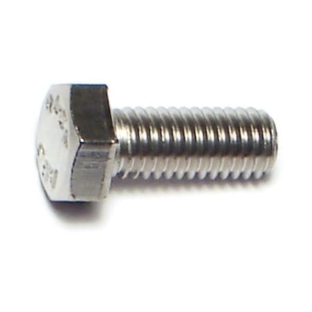 M5-0.80 Hex Head Cap Screw, 18-8 Stainless Steel, 12 Mm L, 15 PK